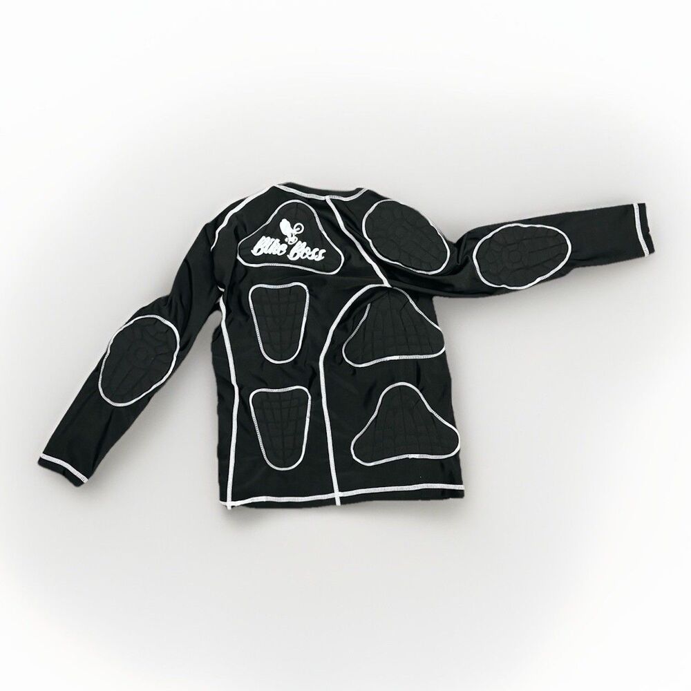 BIN3 Bike Boss Youth Padded Compression Shirt Protective Gear Size Medium